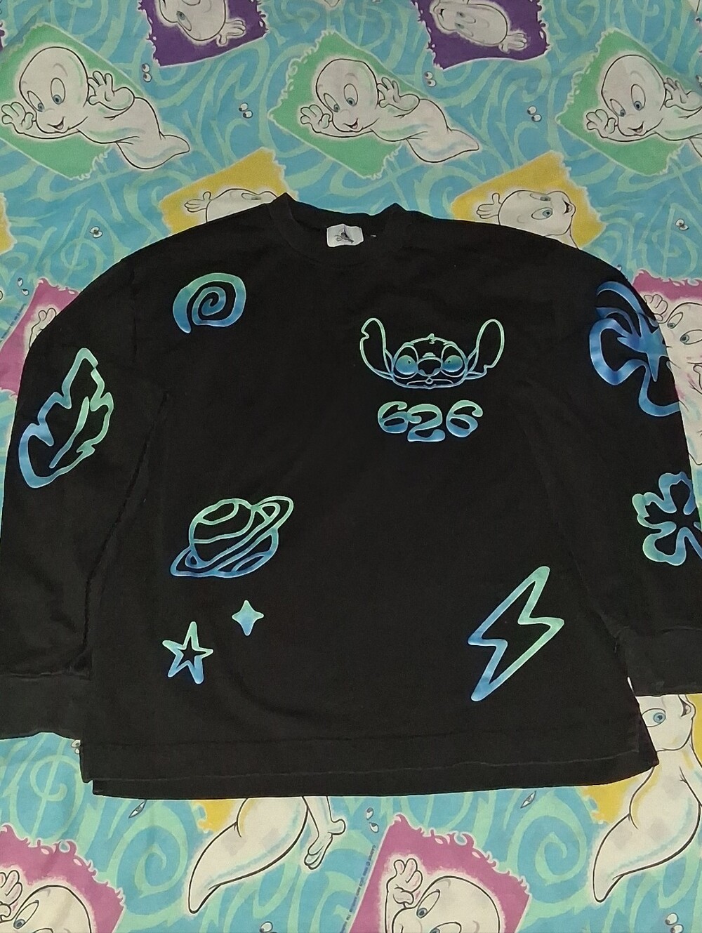 Walt Disney World 626 Lilo Stitch Long Sleeve Spirit Jersey Shirt